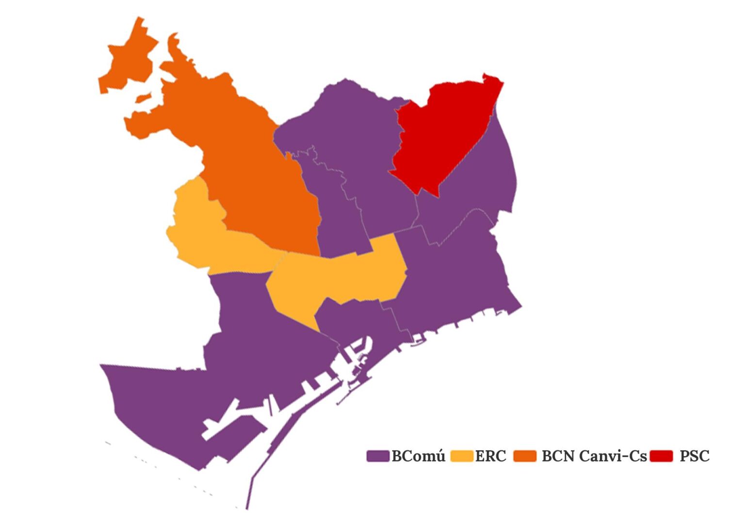 Maragall desbanca Colau por la mínima en una Barcelona sin mayorías