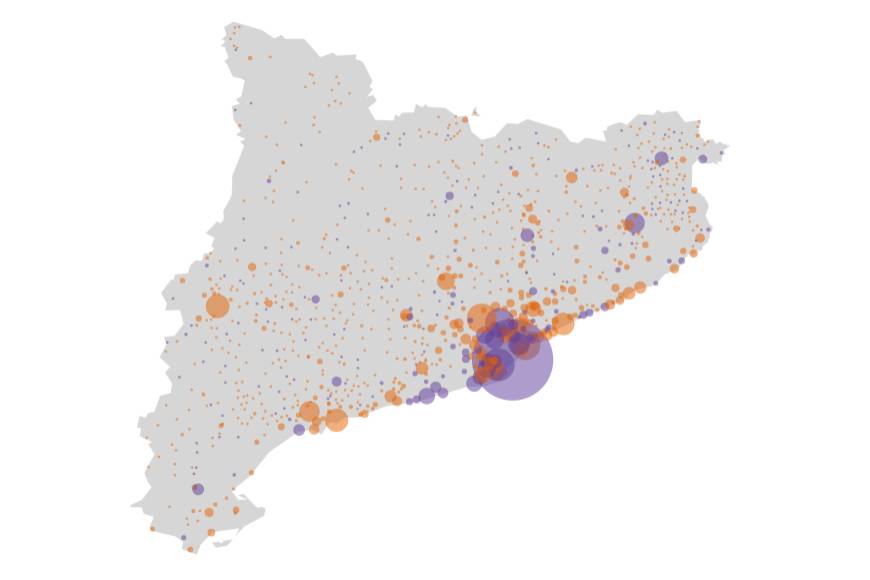 La mitad de habitantes de Catalunya viven en municipios gobernados por una mujer
