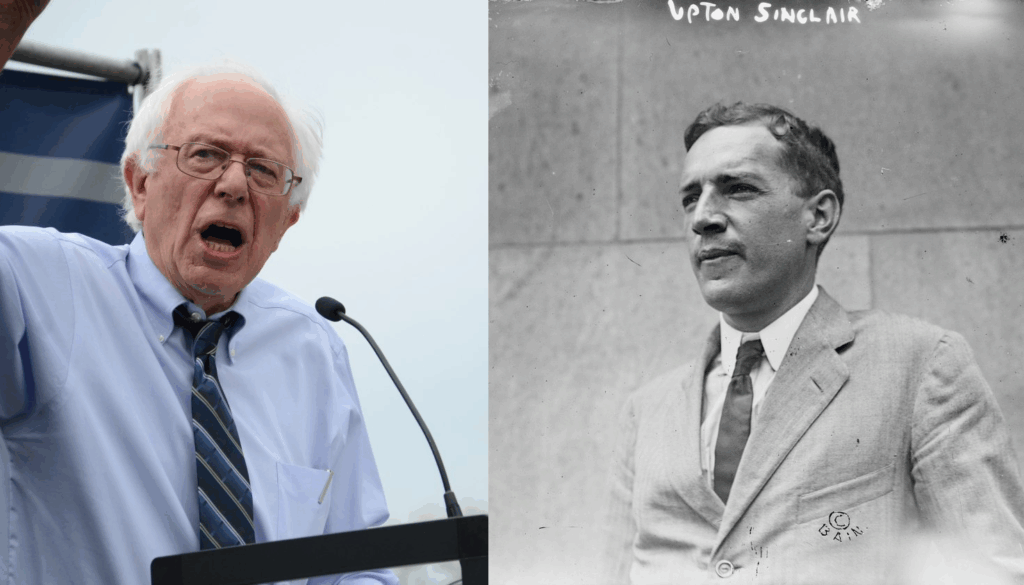 Bernie Sanders i el seu predecessor UPton Sinclair fotos: Wikipedia