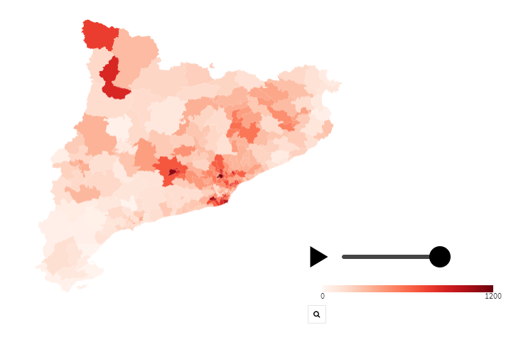 1 mapa y 3 gráficos para seguir la evolución del coronavirus en Catalunya