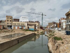 Últim tram del paleocaixer del barranc de la Rambleta de Catarroja (dreta) i Albal (esquerra). Foto: FM.