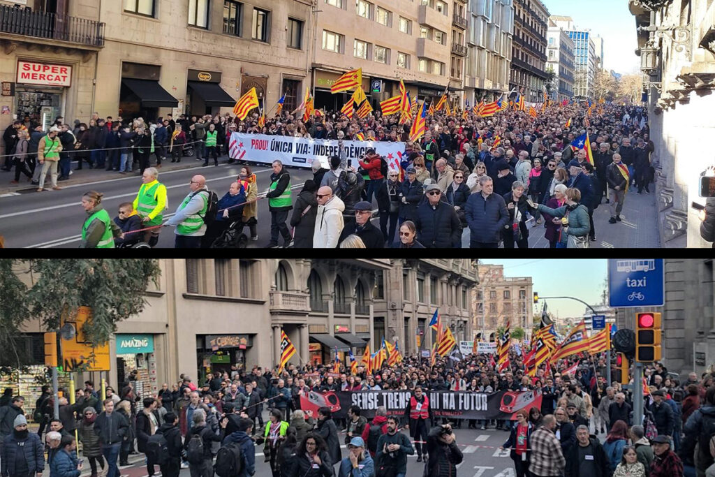 Dues manifestacions sumen més de 20.000 veus contra el caos de Rodalies